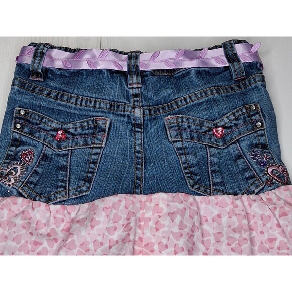Arizona Jeans Multi-patterned Embroidered Beaded Girl's Skirt Size 6 - Picture 10 of 12